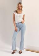 BUBBLEROOM High Flare Superstretch Jeans Bleached denim 44