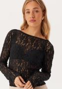 BUBBLEROOM Reversible Lace Cardigan Black M