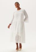 Happy Holly Broderie Anglaise Round Neck Dress White 40/42