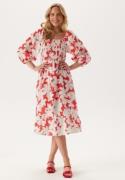 VERO MODA Vmdicthe 3/4 SQUARE CALF DRESS Fiery Red Aop:loa XS