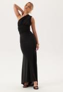 Goddiva Multi Tie Fishtail Maxi Dress Black L (UK14)