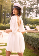 Bubbleroom Occasion Tie Back Short Dress White L
