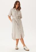 GANT Reg Linen Ss Shirt Dress Dry Sand 34