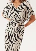VILA Viclo V-neck 2/4 MIDI DRESS  M Birch Aop:marble Swirl 34