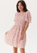 Happy Holly Butterfly Sleeve Short Dress Red/Floral 44/46