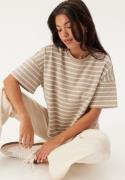 Pieces Pcchilli Summer Sweat Stripe Crockery Stripes:Cloud dancer XS