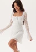 BUBBLEROOM Square Neck Lace Dress White XL
