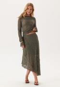 BUBBLEROOM Asymmetric Lace Skirt Dusty green S