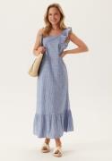 Pieces Pcapia Sl Square Neck Ankle Dr Nautical Blue Stripes:bright W L