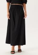 BUBBLEROOM Smock Waist Maxi Skirt Black S