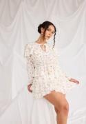 BUBBLEROOM Flounce Short Skirt Offwhite/Floral L