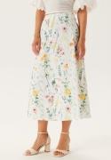 VILA Vicapro Hw Midi Skirt Cloud Dancer Aop:flowers 36