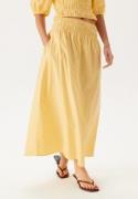 BUBBLEROOM Smock Waist Maxi Skirt Yellow L