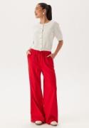 BUBBLEROOM Linen Blend Trousers  Red XL