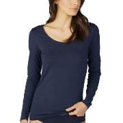 Mey Cotton Pure Long-Sleeved Top Midnattsblå bomull 36 Dame