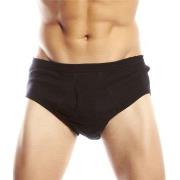 JBS Basic Fly Brief Svart bomull 3XL Herre