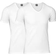 JBS 2P Organic Cotton V-Neck T-shirt Hvit økologisk bomull X-Large Her...