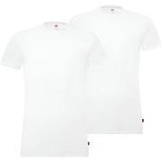 Levis 2P Base Crew Neck T-shirt Hvit bomull Medium Herre