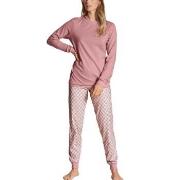 Calida Lovely Nights Pyjama With Cuff Rosa Mønster bomull Large Dame