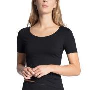 Calida Natural Comfort T-shirt Svart bomull Small Dame
