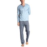 Calida Relax Choice Long Sleeve Pyjama Lysblå bomull X-Large Herre