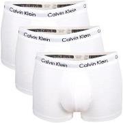 Calvin Klein 3P Cotton Stretch Low Rise Trunks Hvit bomull Large Herre