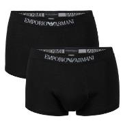 Armani Pure Cotton Trunk 2P Svart bomull Medium Herre