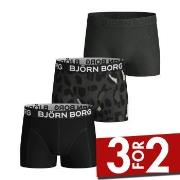 Björn Borg 3P Cotton Stretch Shorts For Boys 2033 Svart mønstret bomul...