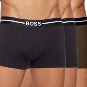 BOSS 3P Organic Cotton Trunk Svart/Grønn bomull Large Herre