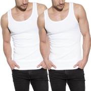 Bread and Boxers Men Tanks 2P Hvit økologisk bomull Small Herre