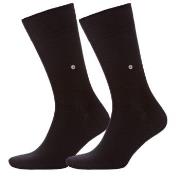 Burlington Strømper 2P Everyday Cotton Sock Svart Str 40/46 Herre