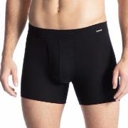 Calida Cotton Code Boxer Brief With Fly Svart bomull Large Herre