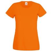 Fruit of the Loom Lady-Fit Valueweight T Oransje bomull Large Dame