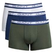 Gant 3P Basic Cotton Trunks Blå/Grønn bomull Medium Herre