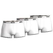 BOSS 3P Cotton Stretch Trunks Hvit bomull Small Herre