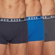 BOSS 3P Cotton Stretch Trunks Grå/Blå bomull X-Large Herre