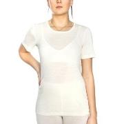 Damella Wool T-Shirt Elfenben ull Medium Dame