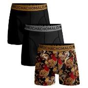 Muchachomalo 3P Cotton Stretch Boxers Rooster Svart mønstret bomull Me...