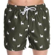 Panos Emporio Badebukser Classic Llama Swim Shorts Mørkgrørnn  polyest...