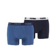 Puma 2P Basic Boxer Marine/Blå bomull Medium Herre