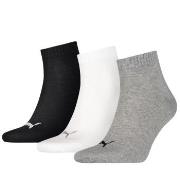 Puma Strømper 3P Quarter Socks Grå/Svart Str 43/46