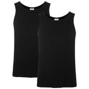 Resteröds 2P Organic Cotton Tank Top Slim Fit Svart økologisk bomull M...