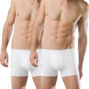 Schiesser 2P Essentials Boxer Briefs Hvit bomull X-Large Herre