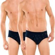 Schiesser 2P Essentials Sport Briefs With Fly Marine bomull XX-Large H...