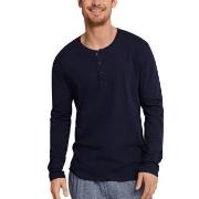 Schiesser Mix and Relax Long Sleeve Shirt Button Mørkblå bomull Large ...