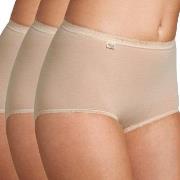 Sloggi Truser 3P Basic Maxi Beige bomull 42 Dame