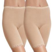 Sloggi Truser 2P Dam Basic Long Beige bomull 54 Dame