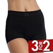 Sloggi Truser Double Comfort Shorts Svart bomull 38 Dame