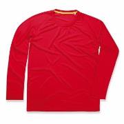 Stedman Active 140 Long Sleeve Rød polyester Medium Herre