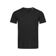 Stedman Ben V-neck For Men Svart ringspunnet bomull Large Herre